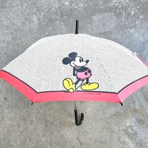 Vintage Walt Disney 42" J Hook Shaw Mickey Mouse Umbrella "SUPER RARE"